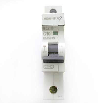 MEM Memshield 2 MCH110 C10 10A 10 Amp MCB Circuit Breaker Type C